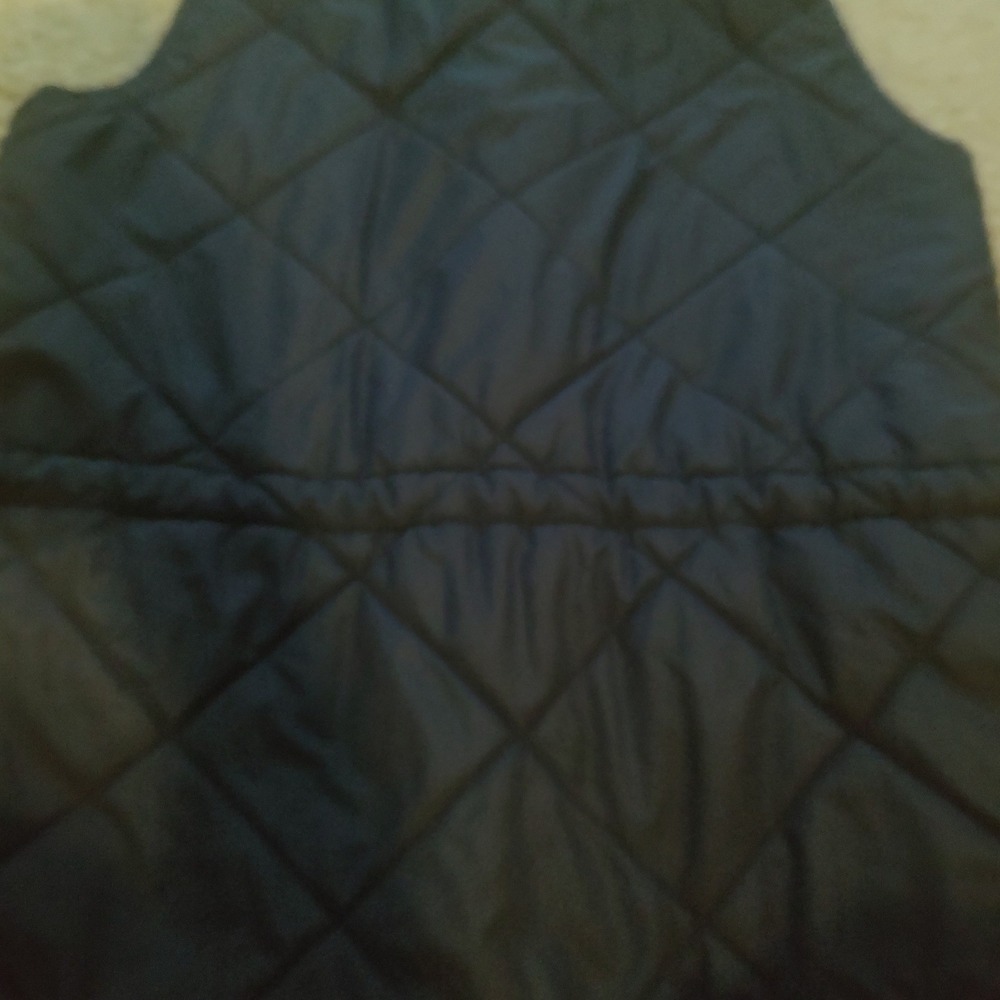 Lauren Ralph Lauren Navy Blue Quilted Puffer Vest Drawstring Waist Small